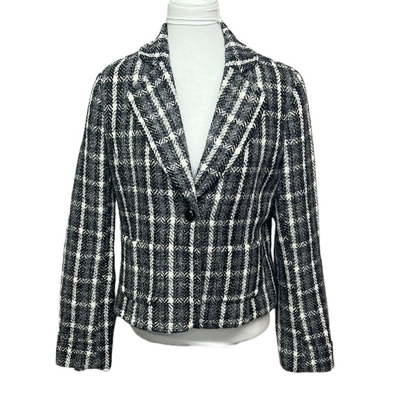 Liz Claiborne Striped Tweed Blazer - Picture 1 of 8